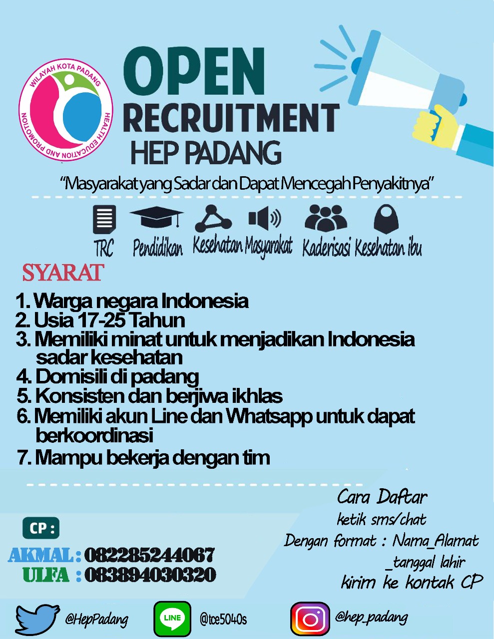 OPEN RECRUITMENT HEP PADANG