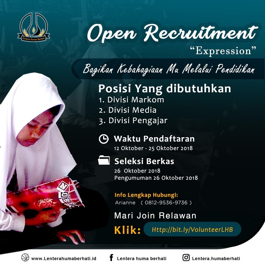 Open Recruitment Volunteer  " EXPRESSION"