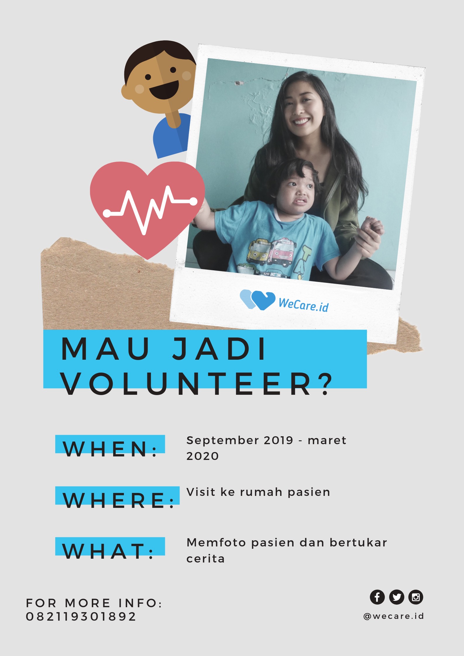 RELAWAN WeCare.id - bertemu pasien (Indonesia)