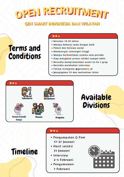 Open Recruitment Gen Smart Indonesia dan Wilayah