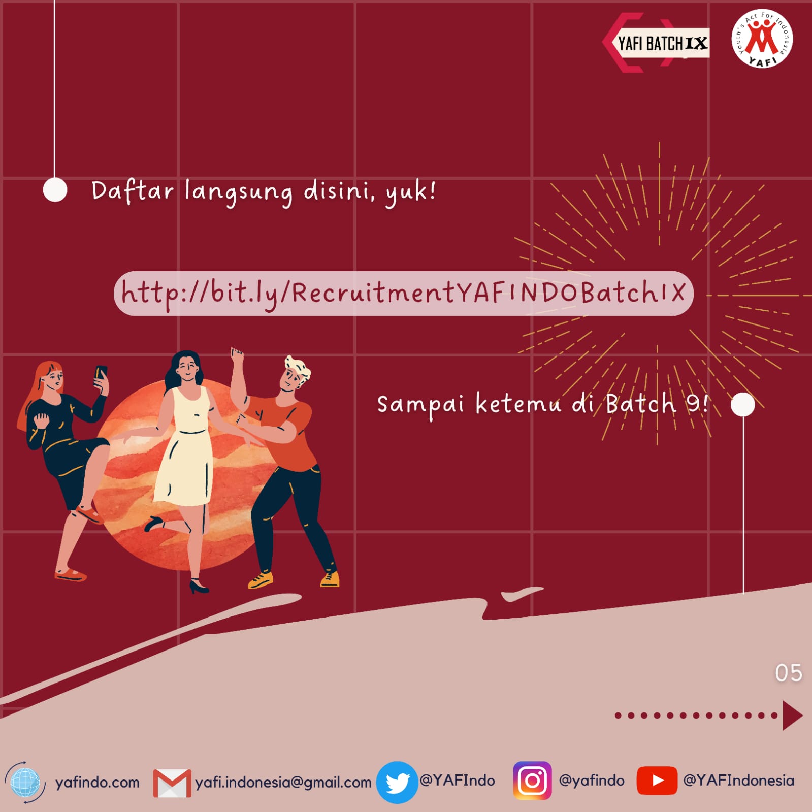 Galeri aktivitas Open Recruitment  for Main Team of YAFIndo Batch 9 ke-6