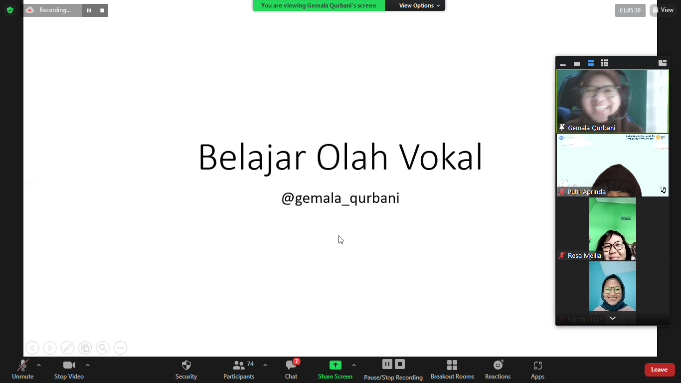 Galeri aktivitas Mari Berkarya Melalui Buku Suara (Penutur) ke-4