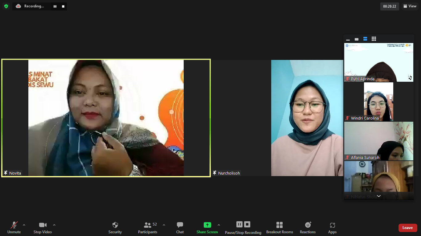 Galeri aktivitas Mari Berkarya Melalui Buku Suara (Penutur) ke-5