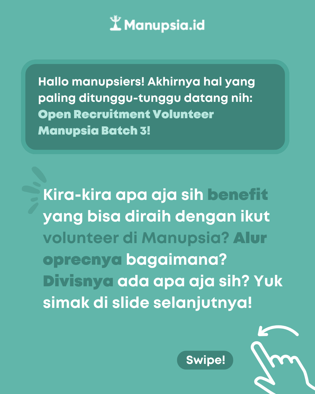 Galeri aktivitas OPEN RECRUITMENT VOLUNTEER BATCH 3 ke-2