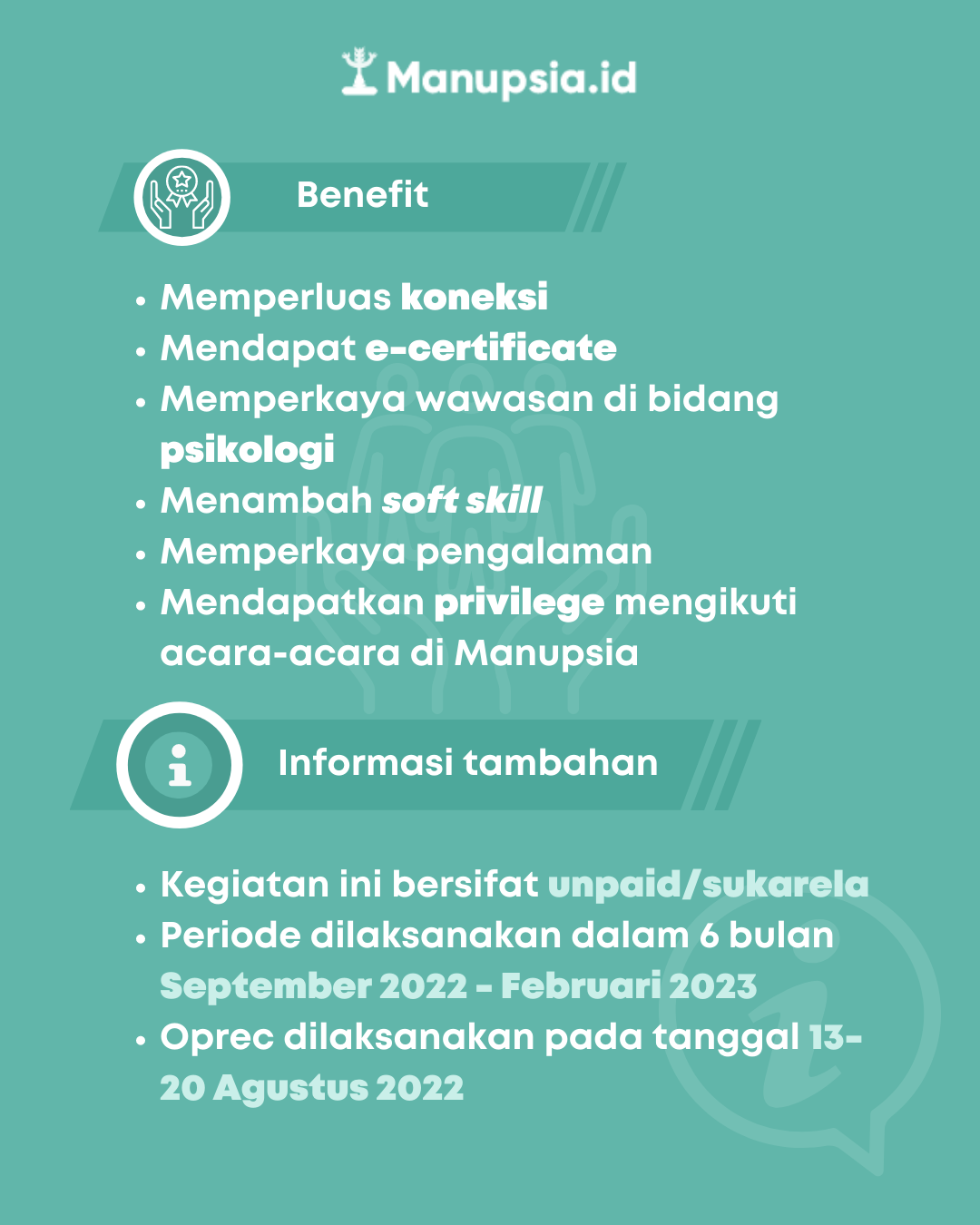 Galeri aktivitas OPEN RECRUITMENT VOLUNTEER BATCH 3 ke-3