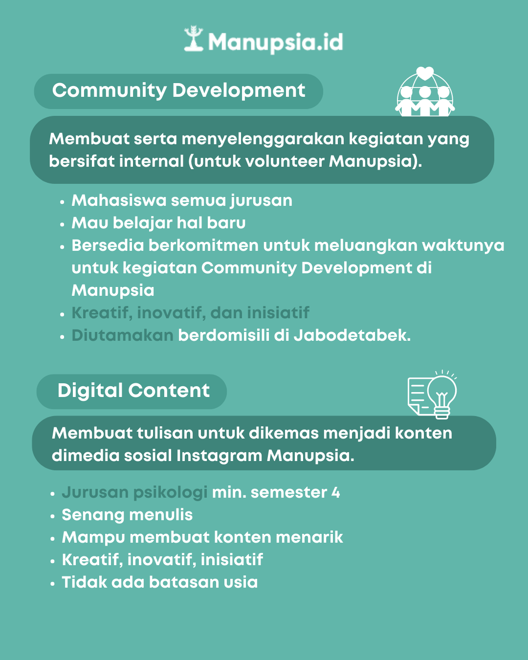 Galeri aktivitas OPEN RECRUITMENT VOLUNTEER BATCH 3 ke-6
