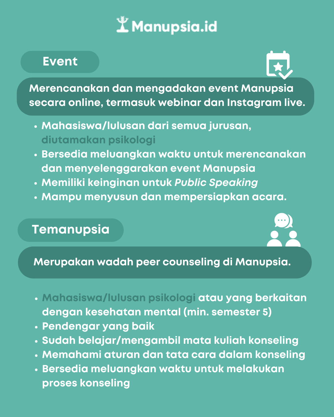 Galeri aktivitas OPEN RECRUITMENT VOLUNTEER BATCH 3 ke-8