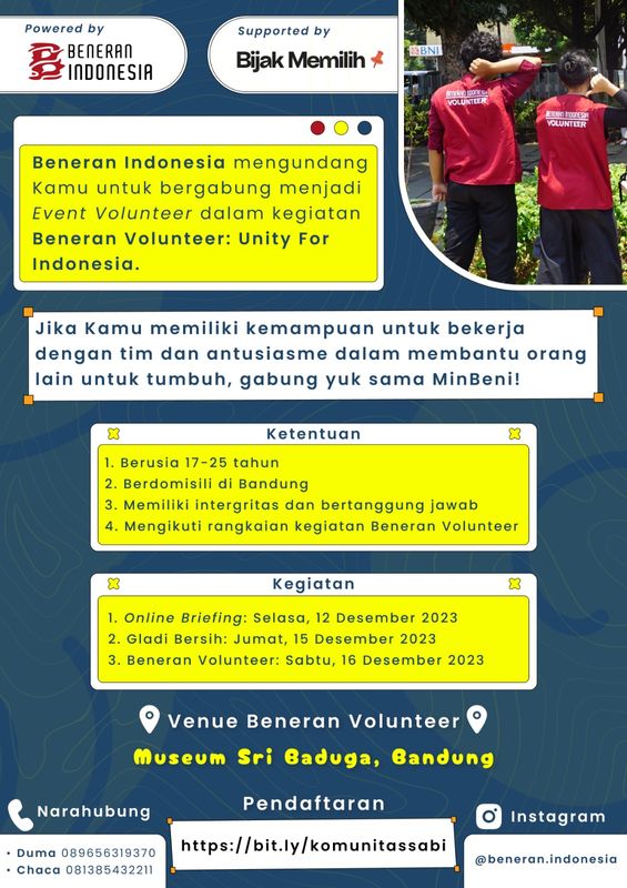 Event Volunteer di Beneran Volunteer
