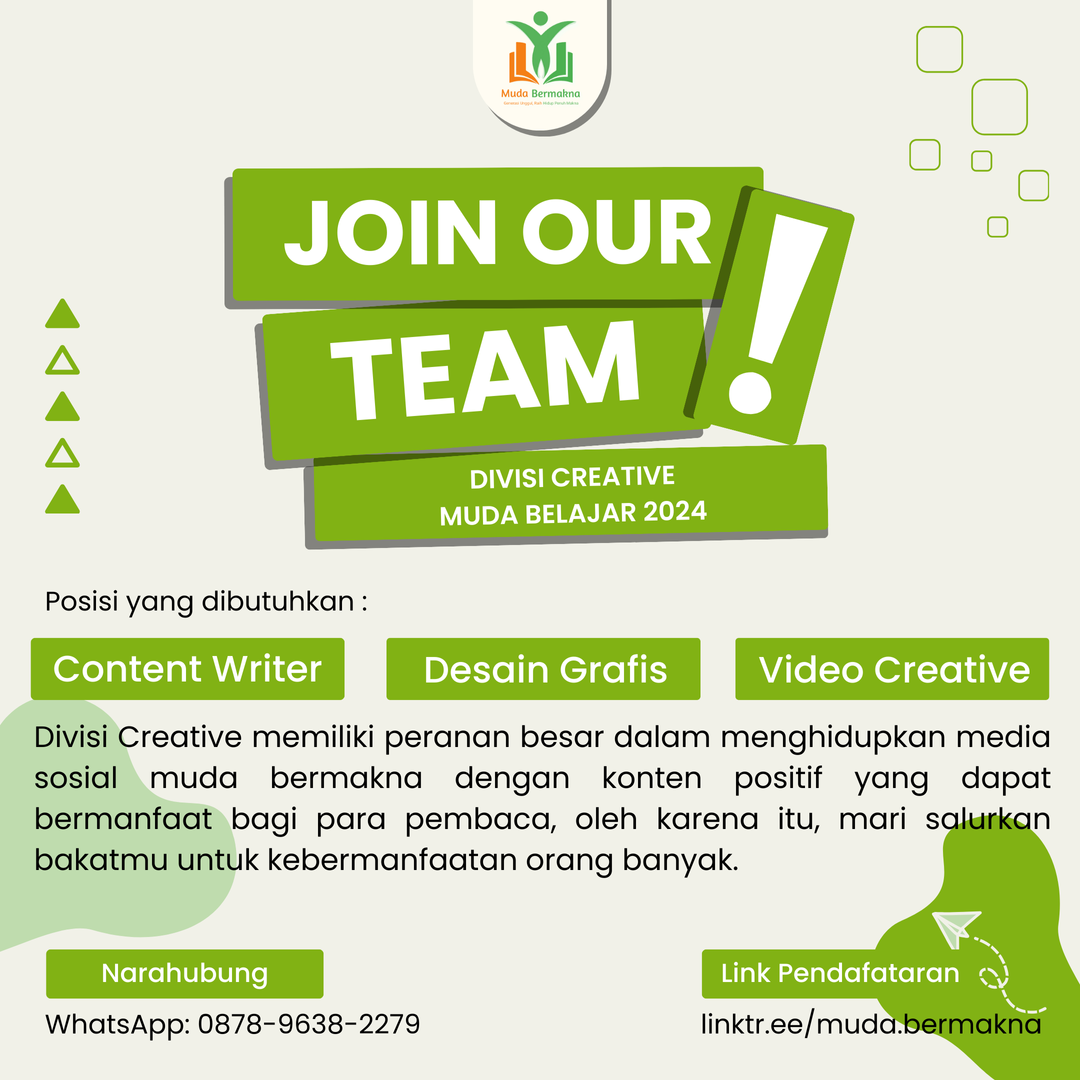 OPEN RECRUITMENT VOLUNTEER (MEDIA CREATIVE)