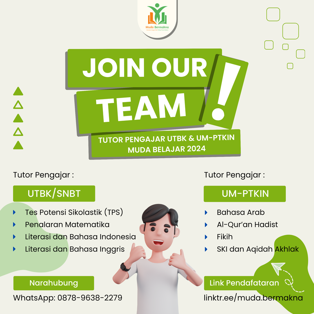 OPEN RECRUITMENT VOLUNTEER MENTOR MUDA BELAJAR 202
