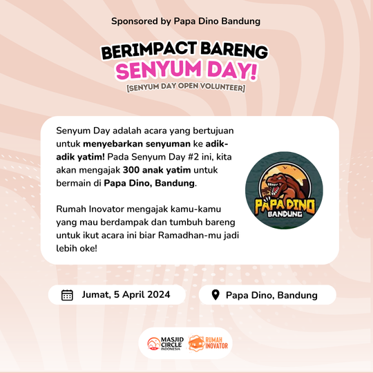 Galeri aktivitas Senyum Day - Bermain w/ Adik Yatim di Papa Dino ke-2