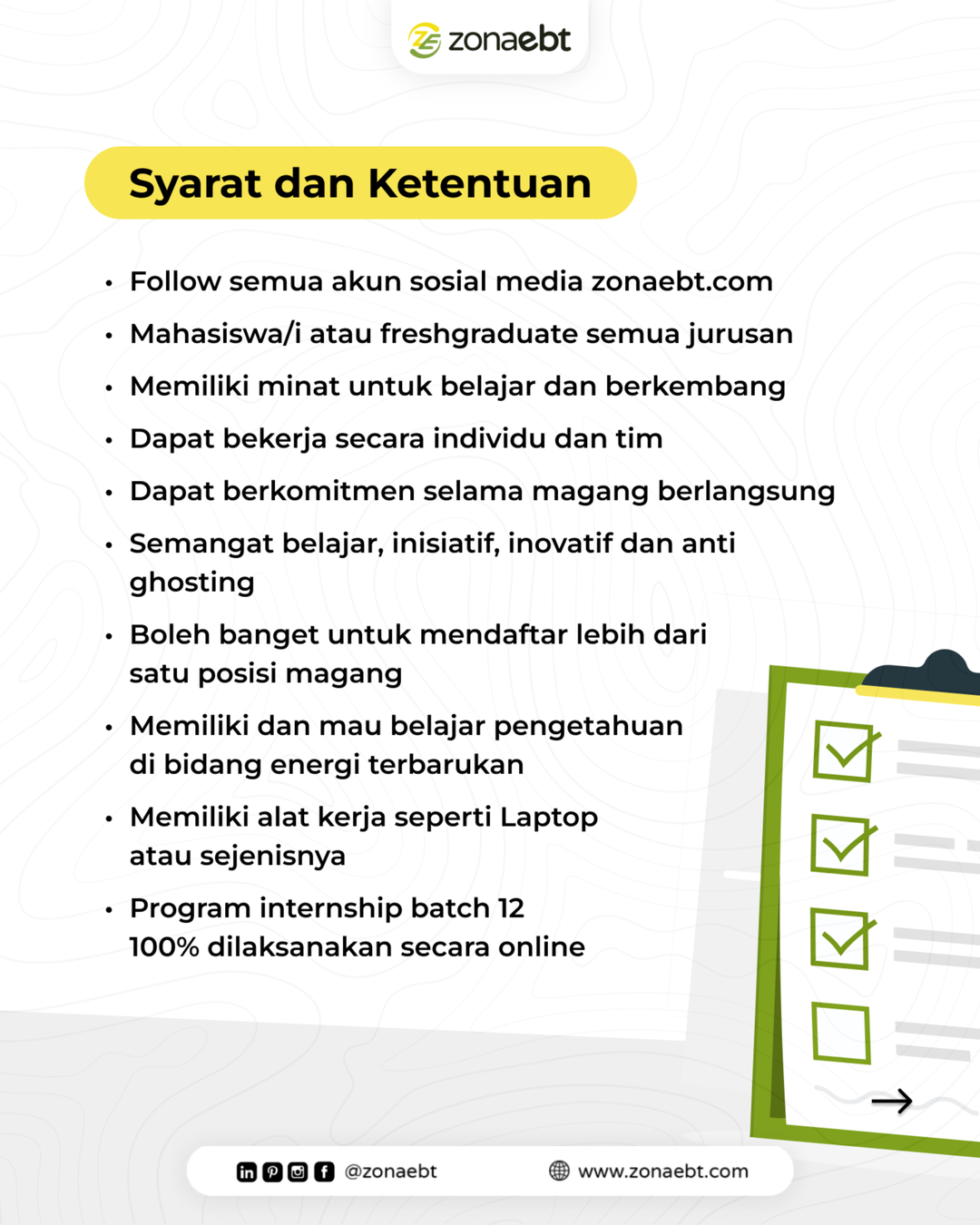 Galeri aktivitas Internship Zonaebt Batch #12 ke-4