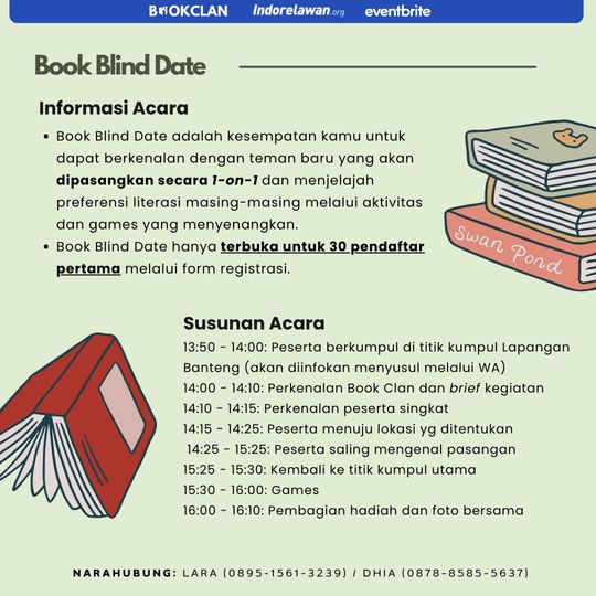 Galeri aktivitas Book Blind Date ke-3