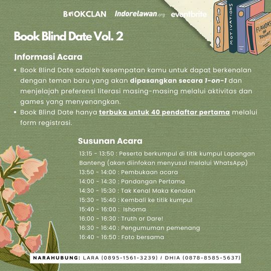 Galeri aktivitas Book Blind Date Vol. 2 ke-2