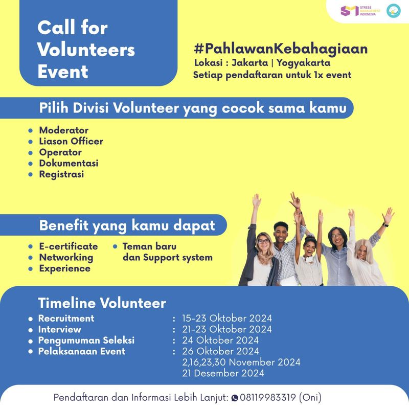 Call for Volunteer Event #PahlawanKebahagiaan