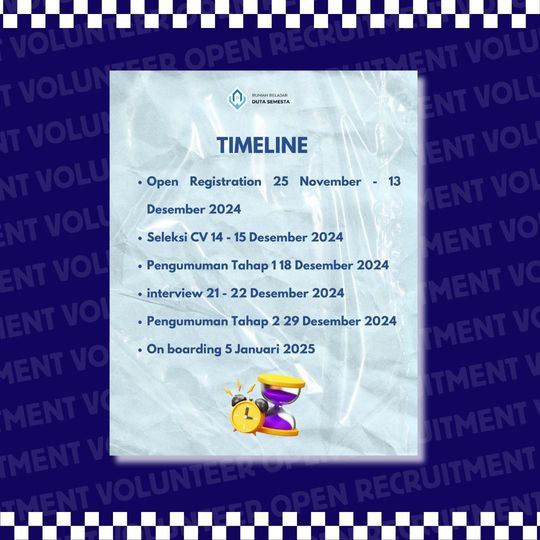 Galeri aktivitas Open Recruitment Volunteer Duta Semesta Batch 2 ke-5