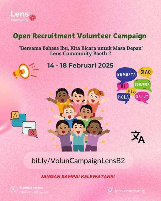 OPREC VOLUNTEER CAMPAIGN BAHASA LENS COMMUNITY 