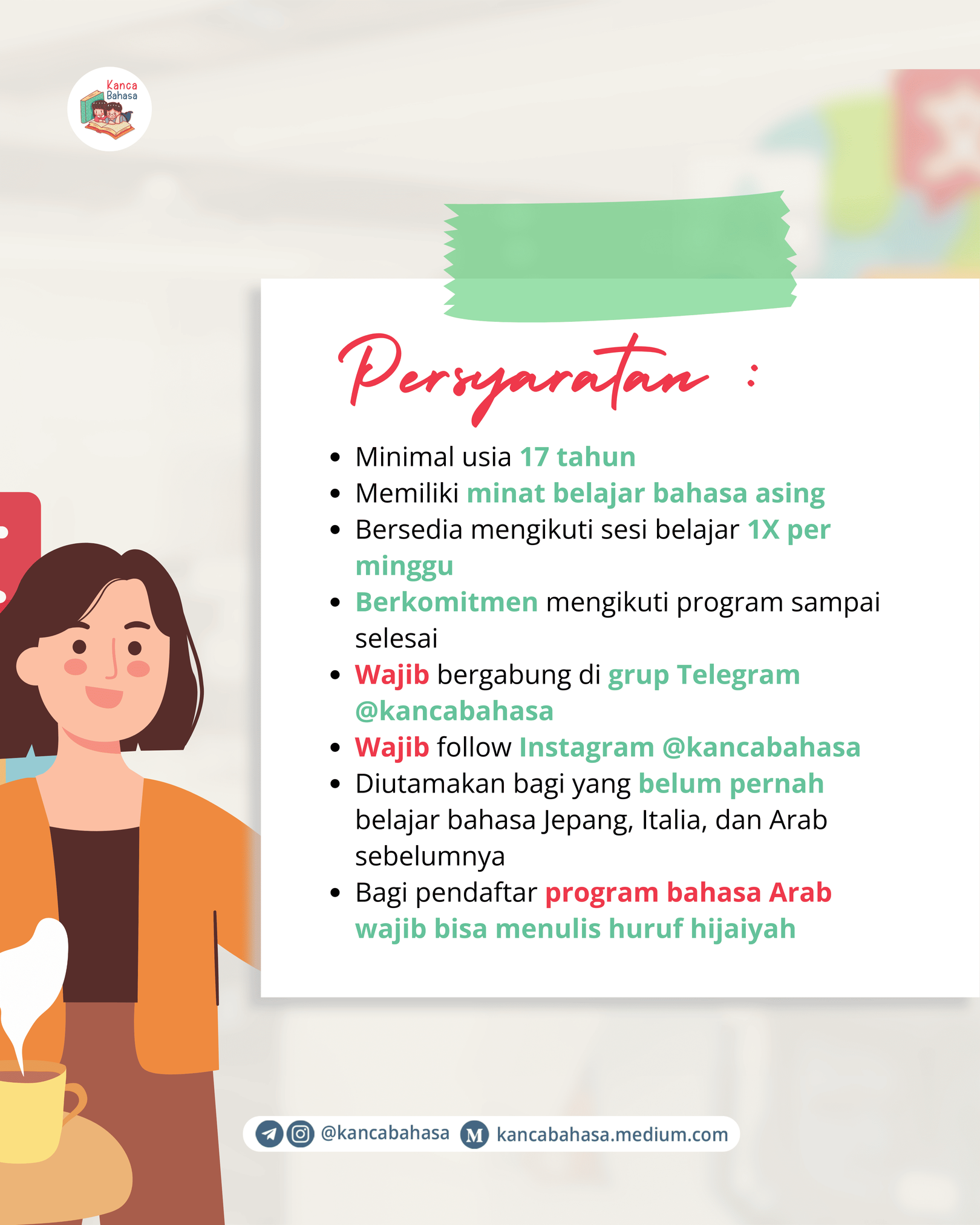 Galeri aktivitas Daftar Kelas Bahasa Jepang, Arab dan Italia GRATIS ke-3