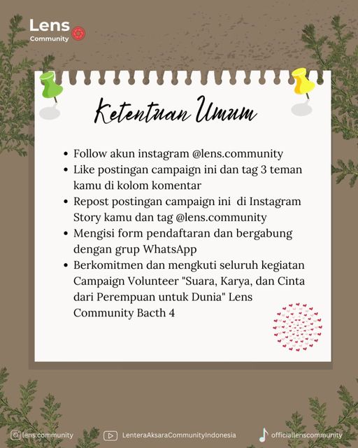 Galeri aktivitas OPREC VOLUNTEER CAMPAIGN LENS COMMUNITY  BACTH 4 ke-2