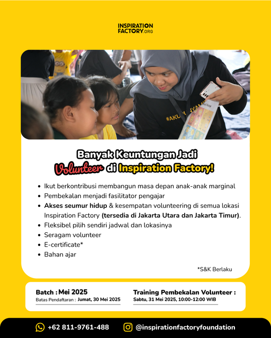Galeri aktivitas DICARI: PAHLAWAN UNTUK MENGINSPIRASI ANAK MARGINAL ke-2