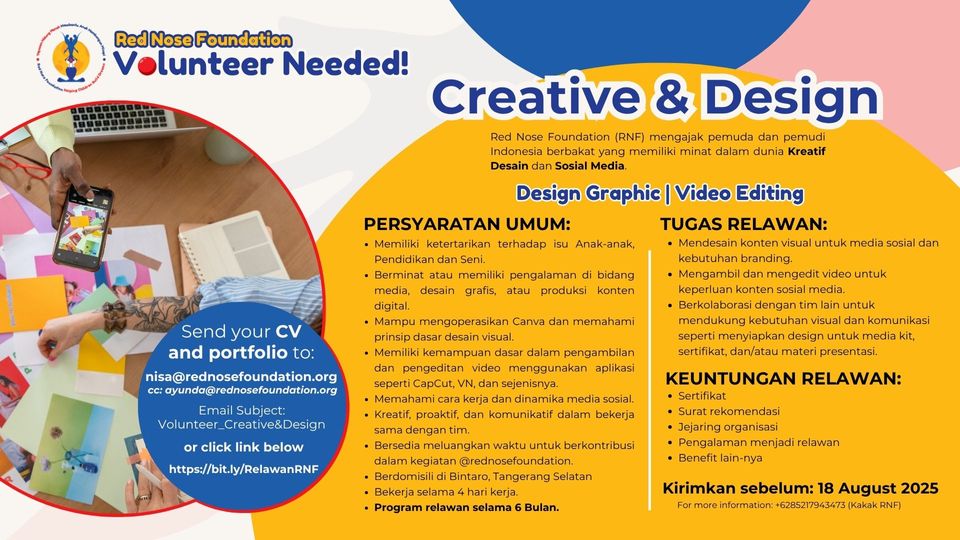 RNF Volunteers Needed! Creative & Design 