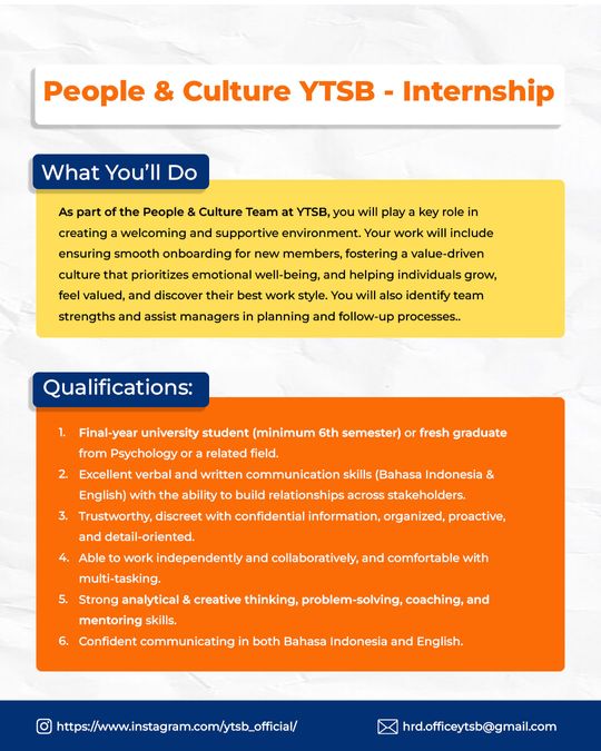 Galeri aktivitas Hiring Managerial Team YTSB ke-2