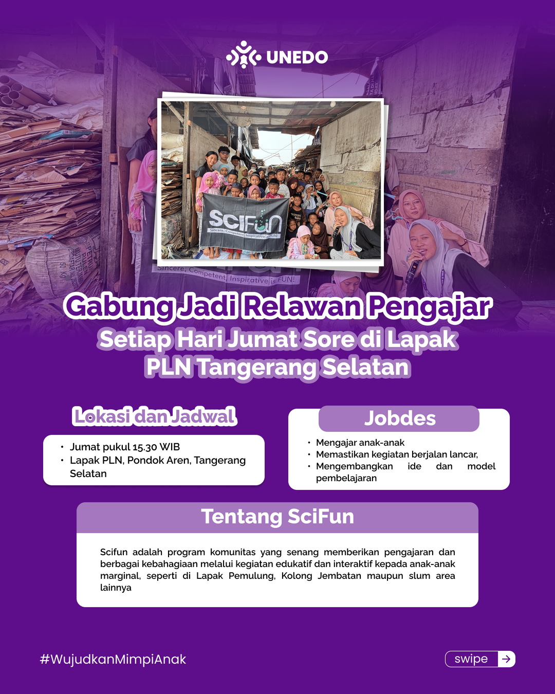 Relawan Pengajar di Lapak PLN