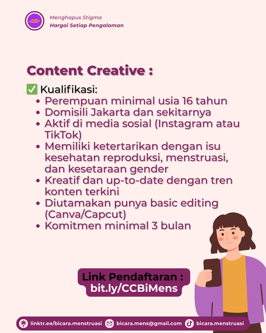 Galeri aktivitas Jadi Content Creative-nya Bicara Menstruasi Yuk! ke-4