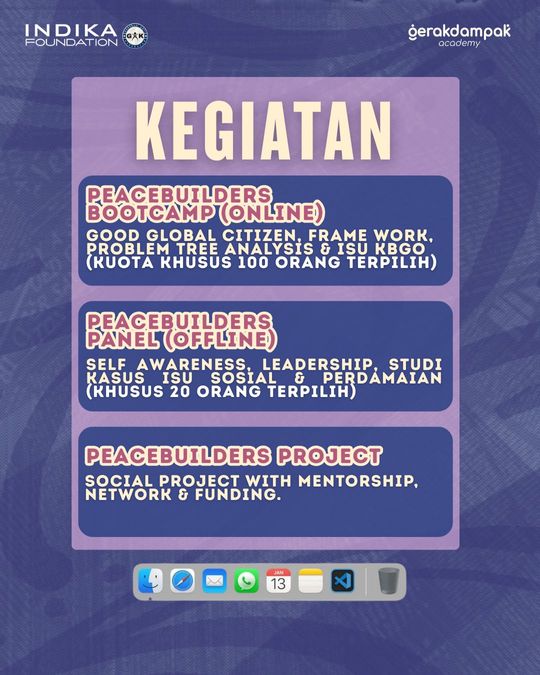 Galeri aktivitas Peace Builders Movement ke-5