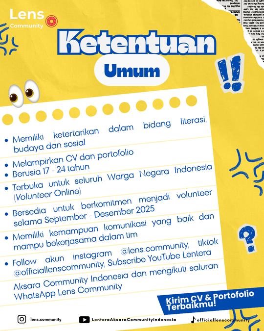 Galeri aktivitas OPREC VOLUNTEER LENS COMMUNITY C3 2025 ke-2